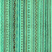 Square Machine Washable Abstract Turquoise Modern Area Rugs, wshabs2226turq