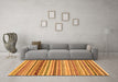 Machine Washable Abstract Orange Modern Area Rugs in a Living Room, wshabs2226org