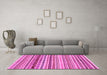 Machine Washable Abstract Pink Modern Rug in a Living Room, wshabs2226pnk