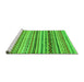 Sideview of Machine Washable Abstract Green Modern Area Rugs, wshabs2226grn