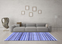 Machine Washable Abstract Blue Modern Rug, wshabs2226blu