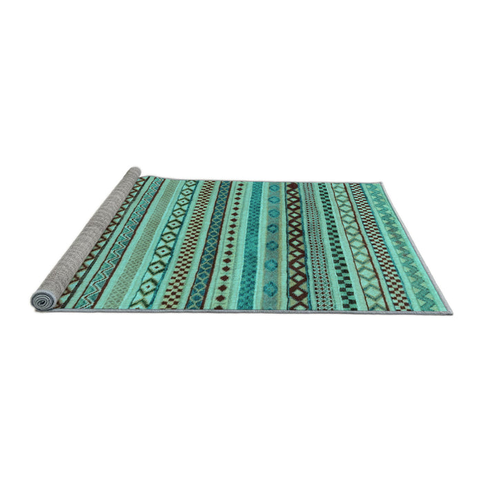 Sideview of Machine Washable Abstract Light Blue Modern Rug, wshabs2226lblu