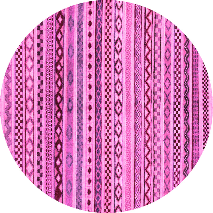 Round Abstract Pink Modern Rug, abs2226pnk