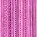 Square Machine Washable Abstract Pink Modern Rug, wshabs2226pnk