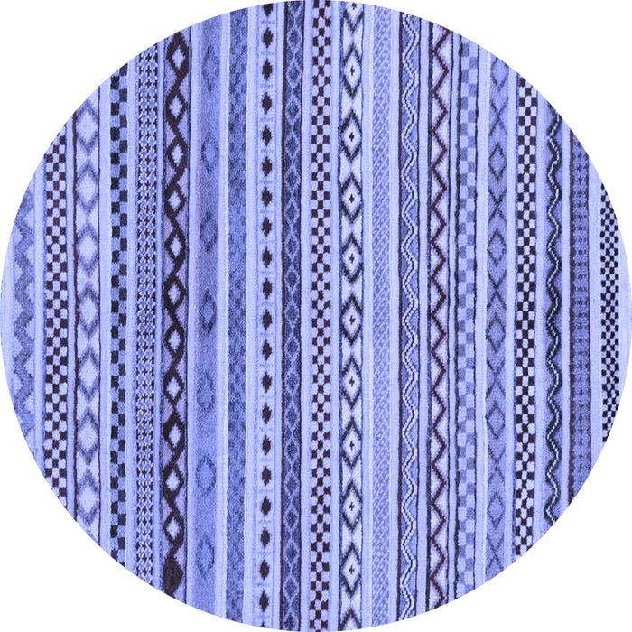 Round Machine Washable Abstract Blue Modern Rug, wshabs2226blu