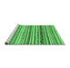 Sideview of Machine Washable Abstract Emerald Green Modern Area Rugs, wshabs2226emgrn