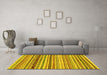 Machine Washable Abstract Yellow Modern Rug in a Living Room, wshabs2226yw