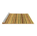 Sideview of Machine Washable Abstract Brown Modern Rug, wshabs2226brn