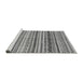 Sideview of Machine Washable Abstract Gray Modern Rug, wshabs2226gry