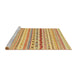 Sideview of Machine Washable Abstract Chocolate Brown Rug, wshabs2227