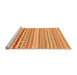 Sideview of Machine Washable Abstract Orange Modern Area Rugs, wshabs2227org