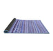 Sideview of Abstract Blue Modern Rug, abs2227blu