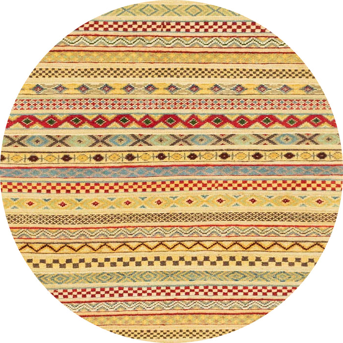 Round Machine Washable Abstract Chocolate Brown Rug, wshabs2227