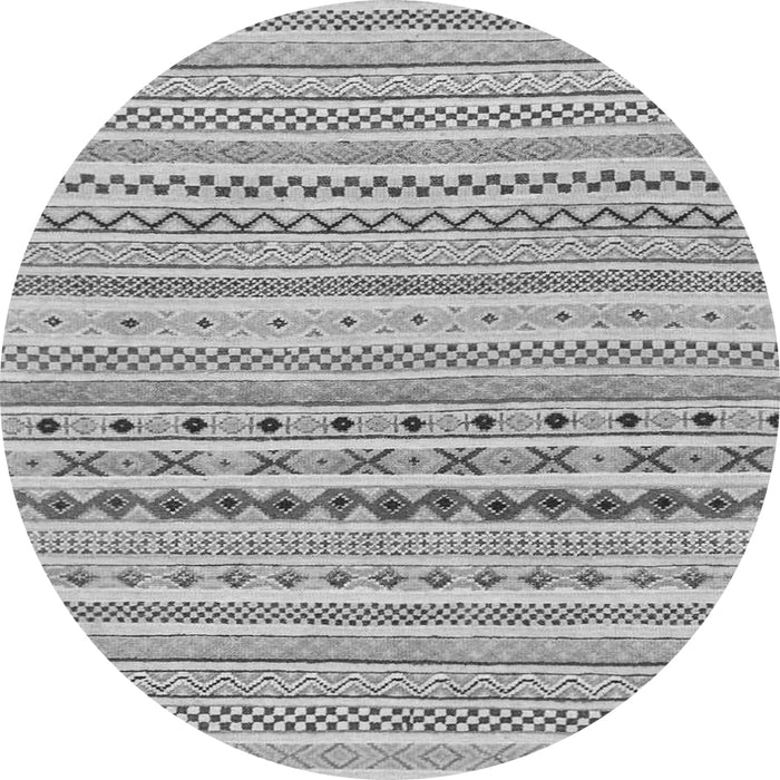 Round Abstract Gray Modern Rug, abs2227gry