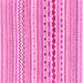 Square Machine Washable Abstract Pink Modern Rug, wshabs2227pnk