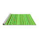 Sideview of Machine Washable Abstract Green Modern Area Rugs, wshabs2227grn