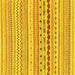 Square Machine Washable Abstract Yellow Modern Rug, wshabs2227yw