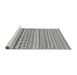 Sideview of Machine Washable Abstract Gray Modern Rug, wshabs2227gry