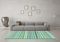 Machine Washable Abstract Light Blue Modern Rug, wshabs2227lblu