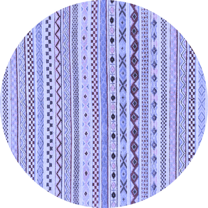 Round Machine Washable Abstract Blue Modern Rug, wshabs2227blu