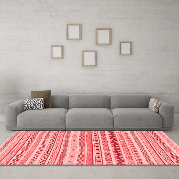 Modern Red Washable Rugs