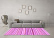 Machine Washable Abstract Purple Modern Area Rugs in a Living Room, wshabs2227pur