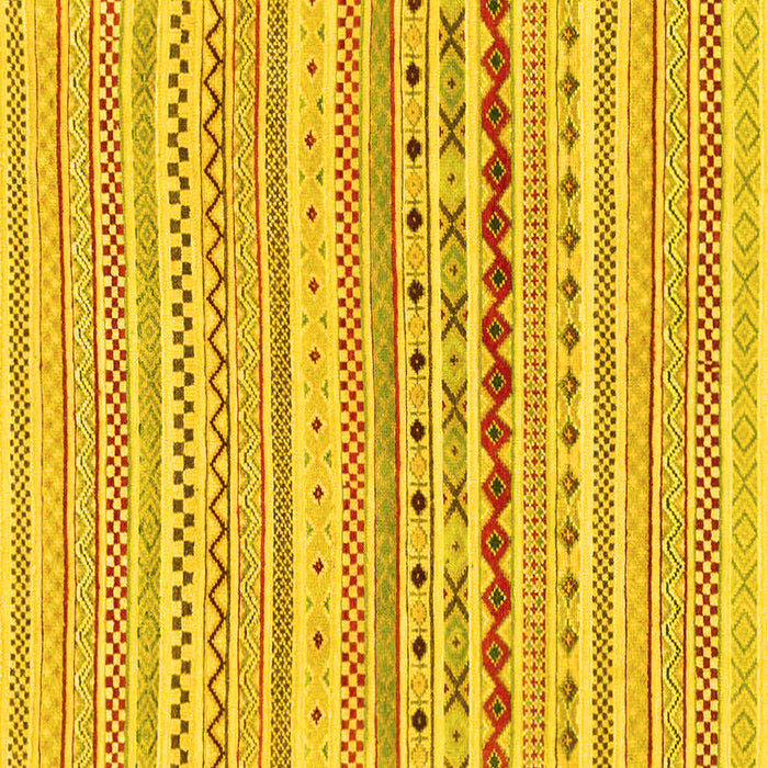 Square Abstract Yellow Modern Rug, abs2227yw