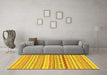 Machine Washable Abstract Yellow Modern Rug in a Living Room, wshabs2227yw