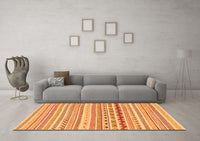 Machine Washable Abstract Orange Modern Rug, wshabs2227org