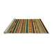 Sideview of Machine Washable Abstract Gold Rug, wshabs2228