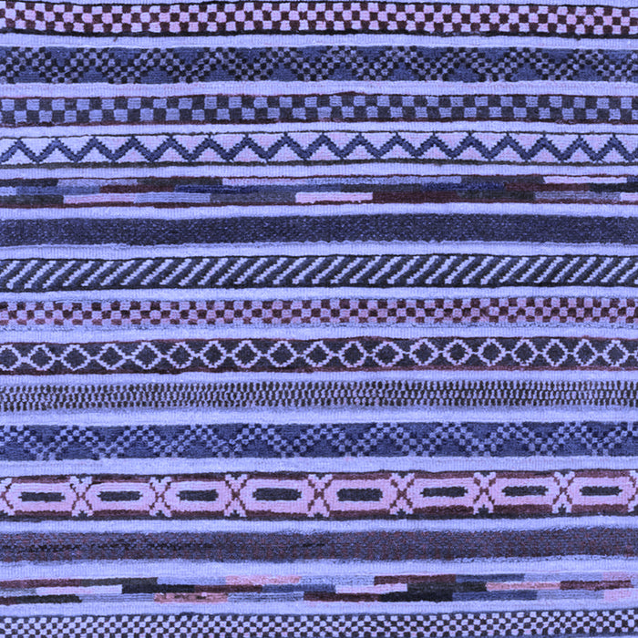 Machine Washable Southwestern Blue Country Rug, wshabs2228blu