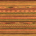 Square Machine Washable Southwestern Orange Country Area Rugs, wshabs2228org