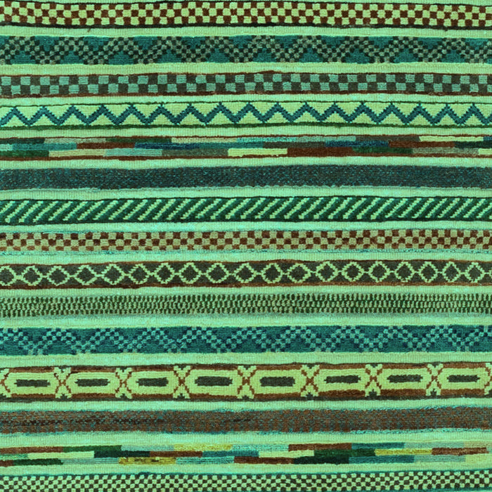 Machine Washable Southwestern Turquoise Country Area Rugs, wshabs2228turq