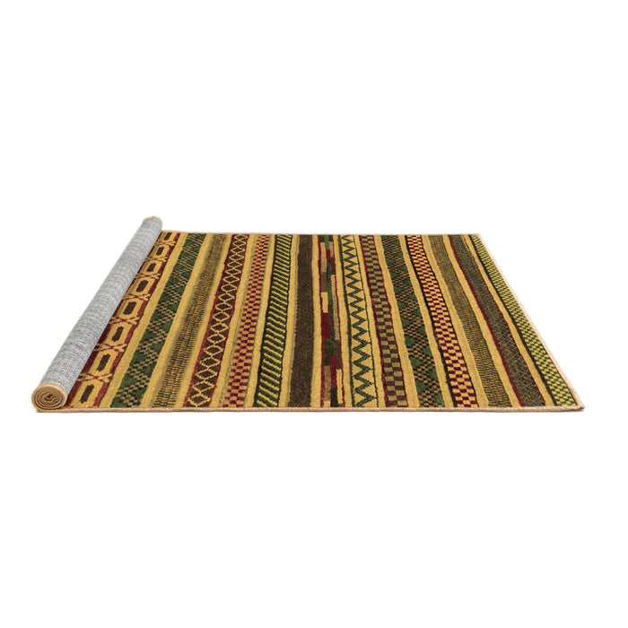 Sideview of Machine Washable Southwestern Brown Country Rug, wshabs2228brn