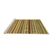 Sideview of Machine Washable Abstract Saffron Yellow Rug, wshabs2229