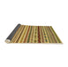 Sideview of Abstract Saffron Yellow Modern Rug, abs2229