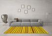 Machine Washable Abstract Yellow Modern Rug in a Living Room, wshabs2229yw