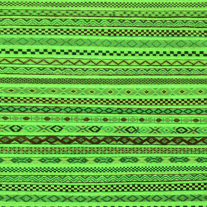 Square Abstract Green Modern Rug, abs2229grn