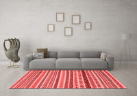 Machine Washable Abstract Red Modern Rug, wshabs2229red