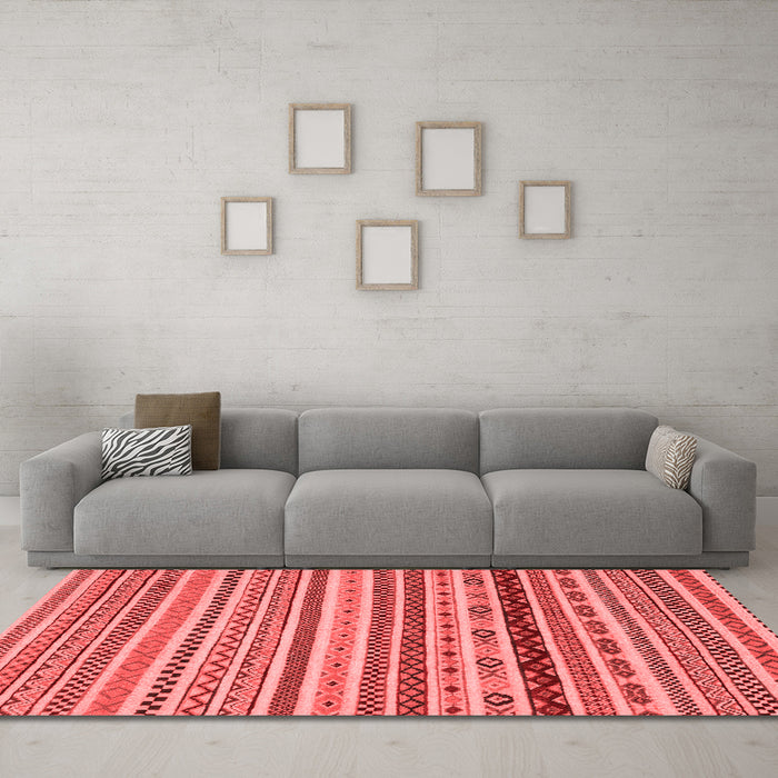 Modern Red Washable Rugs