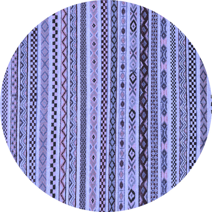Round Abstract Blue Modern Rug, abs2229blu