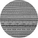 Round Machine Washable Abstract Gray Modern Rug, wshabs2229gry