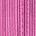 Square Machine Washable Abstract Pink Modern Rug, wshabs2229pnk