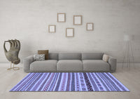 Machine Washable Abstract Blue Modern Rug, wshabs2229blu