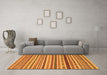 Machine Washable Abstract Orange Modern Area Rugs in a Living Room, wshabs2229org