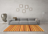 Machine Washable Abstract Orange Modern Rug, wshabs2229org