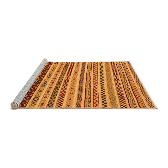 Sideview of Machine Washable Abstract Orange Modern Area Rugs, wshabs2229org