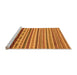 Sideview of Machine Washable Abstract Orange Modern Area Rugs, wshabs2229org