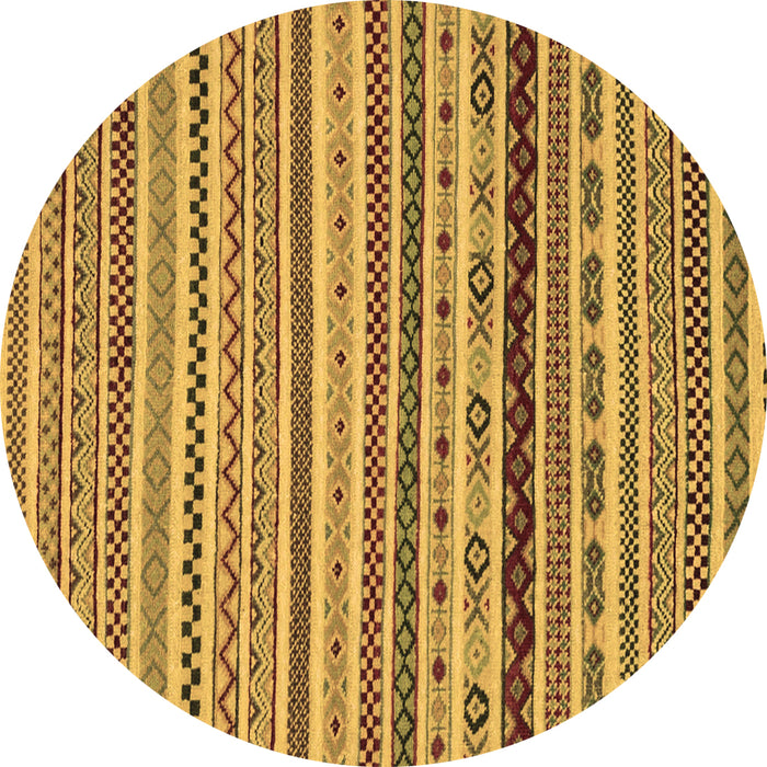Round Abstract Brown Modern Rug, abs2229brn