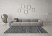 Machine Washable Abstract Gray Modern Rug in a Living Room,, wshabs222gry